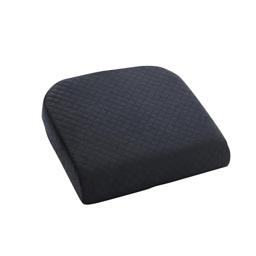 Extra Large Seat Cushion for Office Chair - Ergonomic Pillow for Desk Chair, Wheelchair, Airplane, Stadium, Car Seat, Gamers – Non-Slip Support Pad for Work, Automotive & Mobility, 19" x 17" x 3" - color: Black