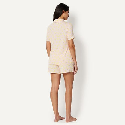 Amazon Essentials x Sofia Grainge Mommy and Me Short Sleeve Pajama Set - color: Light Pink Lemon, size: XX-Large