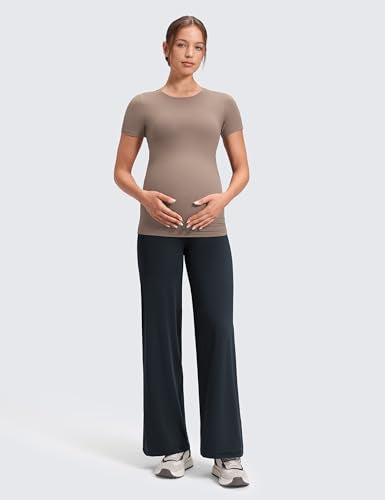 CRZ YOGA Maternity Wide Leg Pants 30" - color: True Navy, size: Small