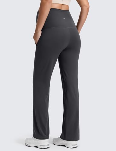 CRZ YOGA Maternity Wide Leg Pants 31.5" - color: Mysterious Grey, size: X-Small
