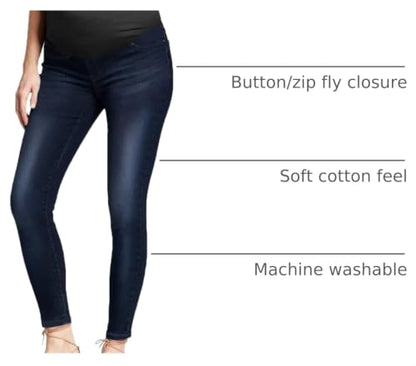 Hybrid & Company Women's Comfy Maternity Jeans - color: Pm5826a-darkwash, size: Medium