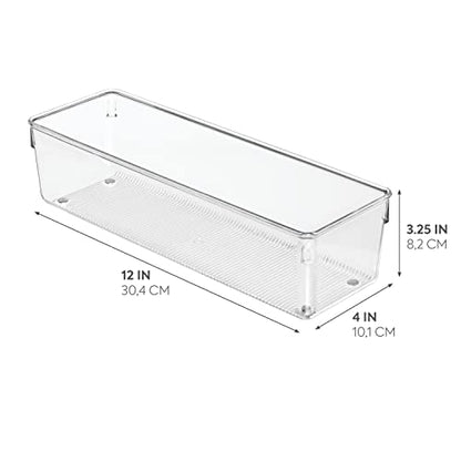 iDesign - 52930 EMW6134167, Medium, Clear - size: 4 x 12 x 3, style: Pack of 1