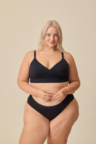Kindred Bravely SoftStretch Cotton Nursing Bra for Breastfeeding, Maternity - color: Black, size: Small