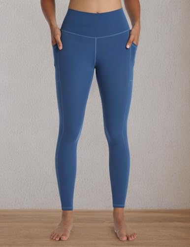 Colorfulkoala Essential 7/8 Leggings with Pockets - color: Blue Grouper, size: X-Large