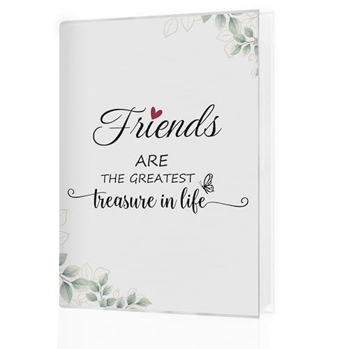 Photo Albums 4x6, Friendship Gifts for Women, Besties Gifts, Friends Are the Greatest Treasure in Life Small Memory Photo Album Book for 18 Pockets Hold 36 Pictures - color: Treasure