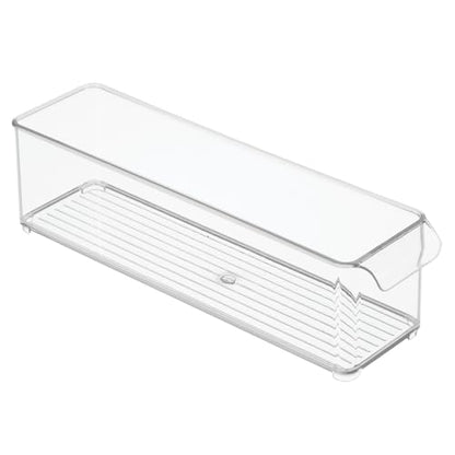 iDesign Stackable Fridge Storage Bin with Handle, Clear - style: Pack of 1