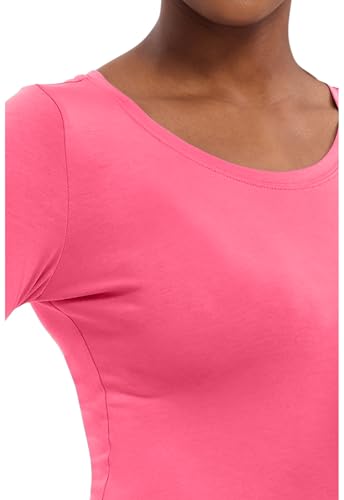 Healing Hands Underscrub Long Sleeve Women Knits Scrub Tops - color: Carnation Pink, size: 5X-Large