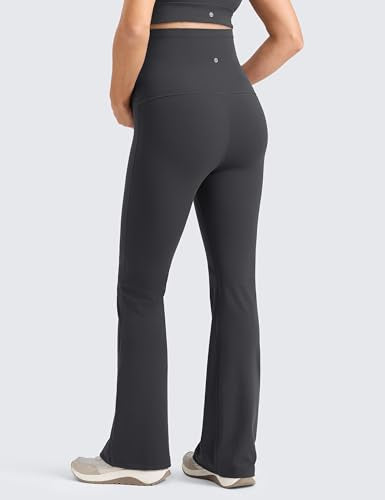 CRZ YOGA Maternity Flare Leggings 31" - color: Mysterious Grey, size: Medium