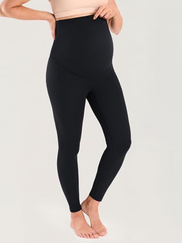 MOMANDA No Front Seam Maternity Leggings 28“ - color: Black, size: X-Small