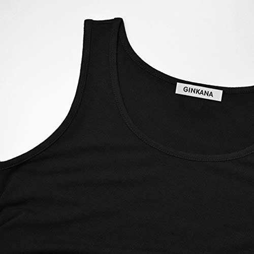 GINKANA Maternity Tank Tops Sleeveless Ruched Basic Tops Maternity Shirt Vest Mama Clothes - color: Black, size: Small