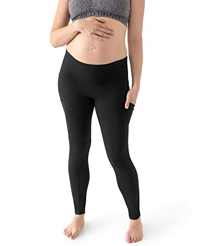 Kindred Bravely Louisa Maternity Leggings with Pockets Pregnancy Postpartum - color: Black With Pockets, size: Small