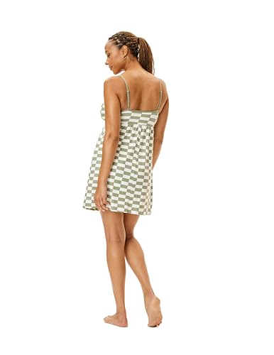 Motherhood Maternity Women's Wrap Neck Chemise - color: Checkmate Sage, size: Medium