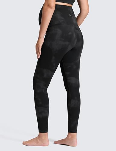 CRZ YOGA Maternity Leggings 28 - color: Black Tie Dye, size: Medium