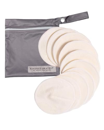 Kindred Bravely Organic Reusable Nursing Pads for Breastfeeding, 10 Pack - color: Busty Twilight
