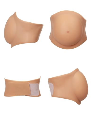Silicone Fake Pregnant Belly - color: Bronze, size: 4-6month