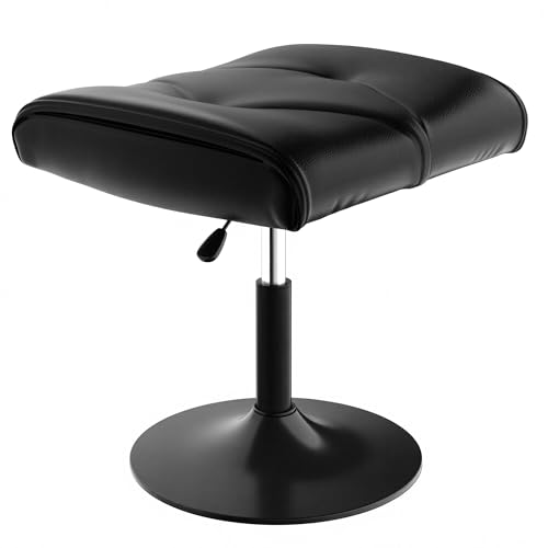 VECELO Office Foot Rest Under Desk Ottoman, Height Adjustable, Black - color: Black
