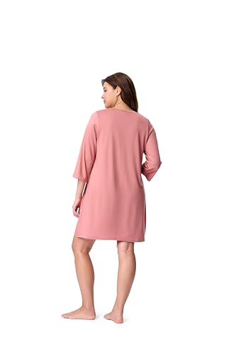 Motherhood Maternity Women's Sleep Henley - color: Withered Rose, size: Large