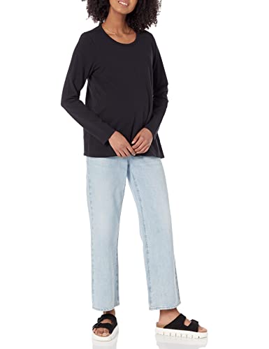 Amazon Essentials Women's Nursing T-Shirt for Breastfeeding, Maternity Clothes - color: Black, size: X-Small