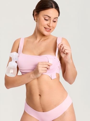 MOMANDA Pumping & Nursing Bra Hands Free - color: Sweet Pink