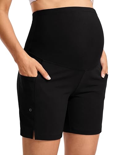 Women's Maternity Swim Board Shorts - color: Black, size: X-Large