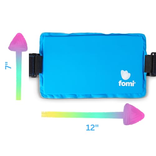 Premium Hot Cold Solid Gel Ice Pack by FOMI Care | Cool Compress for Lower Back, Shoulder, Knee, Stomach | Coccyx, Sciatica, Tailbone Pain Relief | Flexible, Reusable Heating Pad | Adjustable - color: Light Blue - Solid Gel