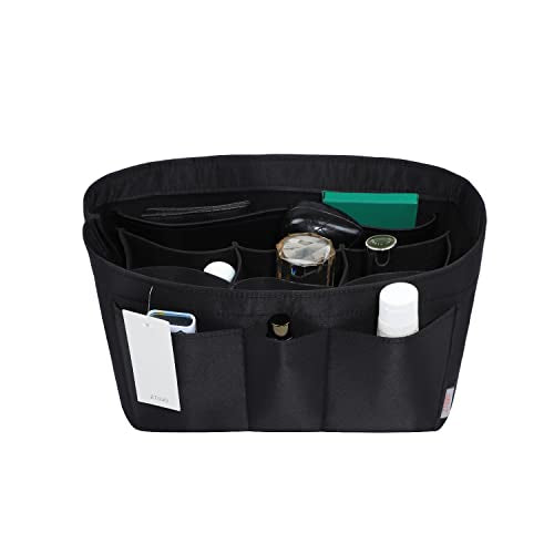 ZTUJO Purse Organizer Insert, Felt Bag Organizer For Handbag Purse Organizer,13 Colors, 6 Size (Medium, Silky Black) - color: Silky Black, size: Medium