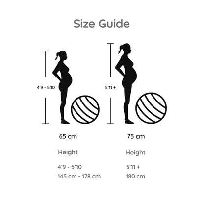 BABYGO Birthing Ball, Pregnancy & Labor, Award Winning Book - color: Lavender, size: 75cm - Manual