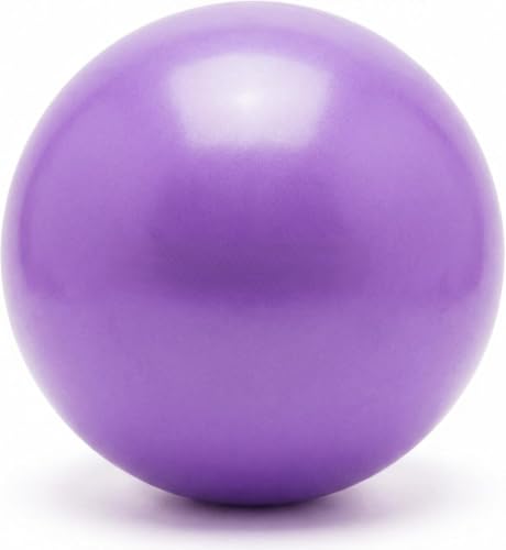 Mini Pilates Ball 25cm, Yoga Ball, Exercise Ball for Core Training, Balance, Pilates, Physical Therapy, Pregnancy Workout, Anti-Burst Fitness Ball for Home Gym & Stability Exercises - color: Purple