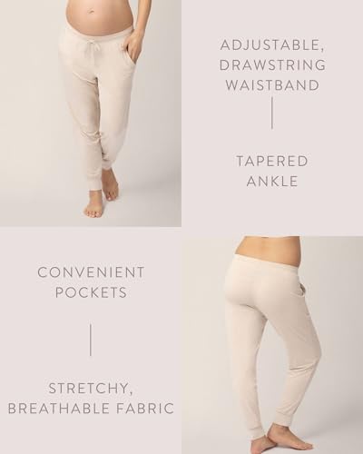 Kindred Bravely Everyday Maternity Lounge Jogger Pants for Postpartum - color: Oatmeal Heather, size: X-Small