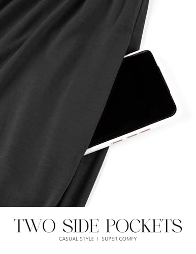 CzzzyL Women Nursing Dresses Crew Neck Fall Maternity Tiered with Pockets - color: Black, size: Medium