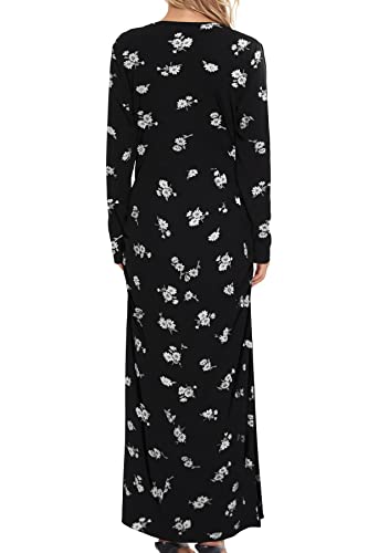 Smallshow Women's Ruched Long Sleeve Split Maternity Dress - color: Svp121, size: Small