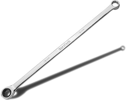 DURATECH 13mm Extra Long Ratcheting Wrench, Metric, CR-V Steel - color: Chrome-plated, size: 13mm