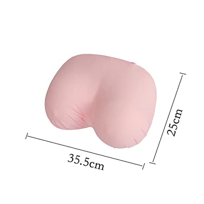 ITODA Boobs Breasts Pillow Cushion Funny Throw Pillow Home Bedroom Decor Cushion Soft Sleep 3D Creative Breast Shape Sleeping Backrest with Washable Removable Cover - color: Pink