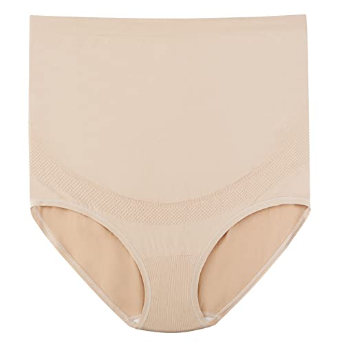 Mama Plus Women’s Maternity Underwear Over Bump High Waist Seamless Briefs Soft Stretch Pregnancy Panties Multi-Pack - color: Multi, size: Small