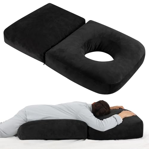 Pregnancy Belly Pillow for Sleeping, Full Body Pregnancy Massage Pillow - color: Black