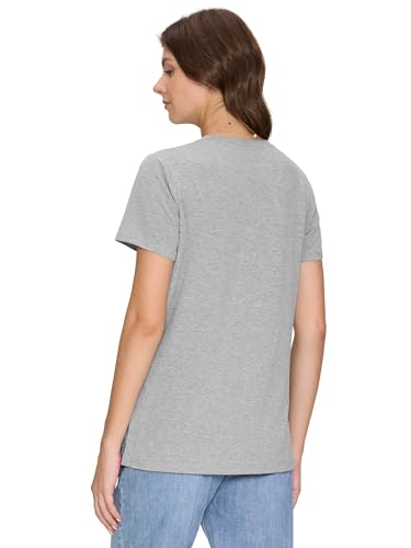 Women's Maternity Shirts, Crew Neck Maternity Top Short Sleeve - color: Light Gray, size: Small