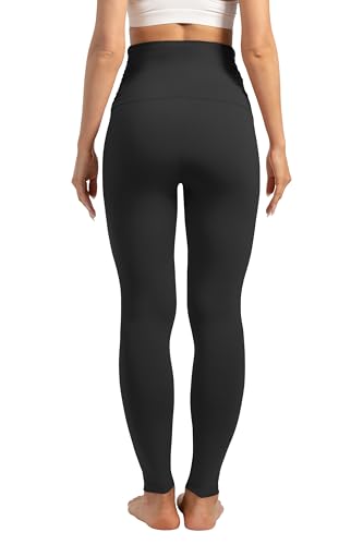 YUDSUD Maternity Leggings with Pockets Over The Belly - color: Dark Grey, size: Medium