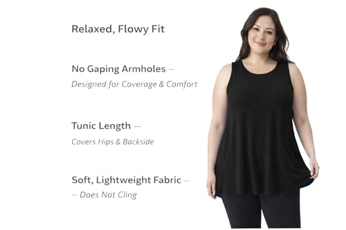 Epic MMA Gear Long Flowy Sleeveless Tunic Top for Women - color: Black, size: Large