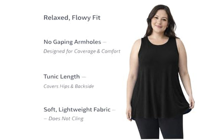 Epic MMA Gear Long Flowy Sleeveless Tunic Top for Women - color: Black, size: Large