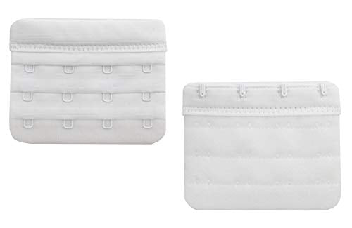Tamlien Bra Extender 2 Hook/3 Hook/4 Hook/5 Hook, Soft and Comfortable Bra Extension - color: Bra Extender 4 Hooks-white