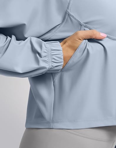 Soothfeel Women's Athletic Lightweight Jacket UPF 50+ Sun Protection Shirts - color: Light Grey, size: Small