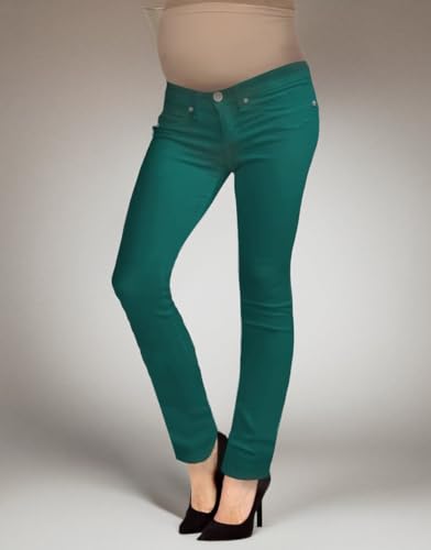 Hybrid & Company Women's Maternity Stretch Jeans - color: Jade, size: Small