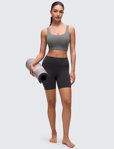 CRZ YOGA Butterluxe U Back Sports Bras - color: Ash Grey, size: Small