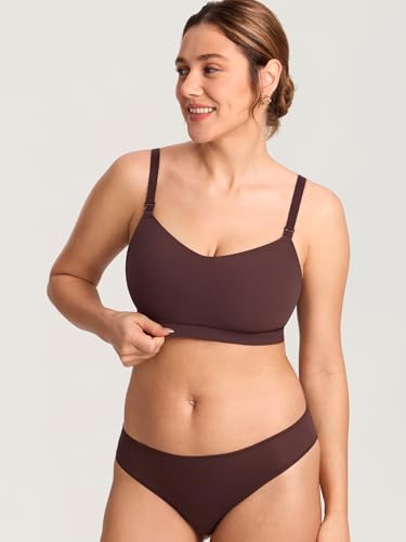 MOMANDA Seamless Nursing Bras for Breastfeeding - color: Hazelnut, size: X-Large
