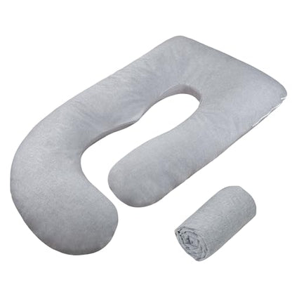 TANOFAR Pregnancy Pillow Cover for U Shaped Body Pillow, Grey - color: Grey