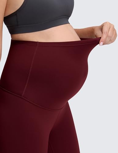 CRZ YOGA Maternity Leggings 28 - color: Red Merlot, size: Medium