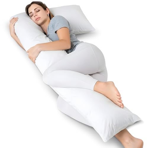 L Shaped Pillow for Side Sleepers, Pregnancy Pillow Body Pillow Knee Pillow - size: L-Shaped Pillow
