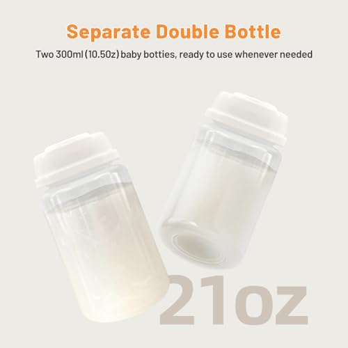 Portable Breast Milk Cooler with 2×300ml Inner Bottles,No Spills - color: P2