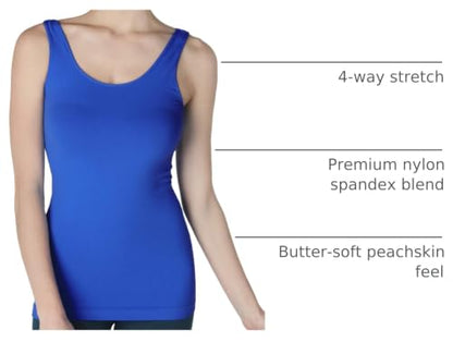 NIKIBIKI Women Seamless Premium Classic Tank Top, Made in U.S.A - color: Royal Blue