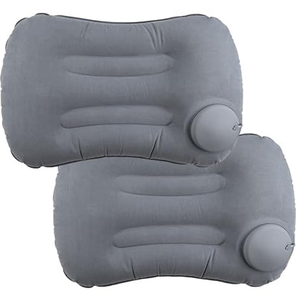 2 Pack Inflatable Camping Pillow, Ultralight Travel Air Pillows (Grey) - color: 2 X Grey